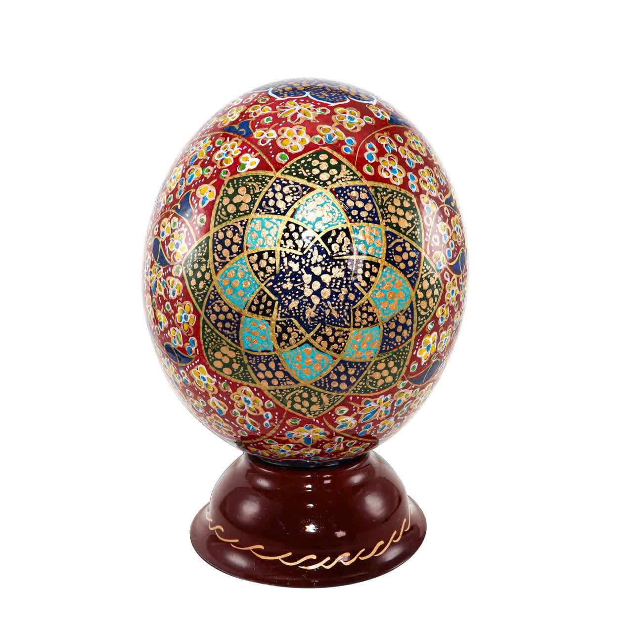 تخم شترمرغ تزیینی اصفهان پیکام مدل مگنت دار طرح اسلیمی کد P10064