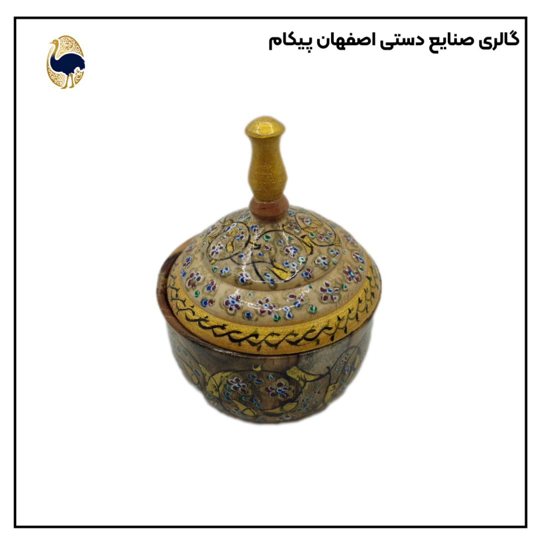 قندان چوبی تذهیب اصفهان پیکام کد G10052